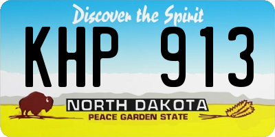 ND license plate KHP913