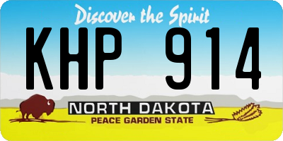 ND license plate KHP914