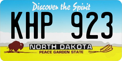 ND license plate KHP923
