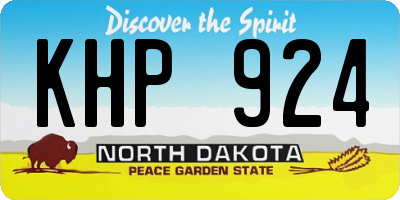 ND license plate KHP924