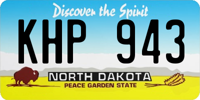 ND license plate KHP943