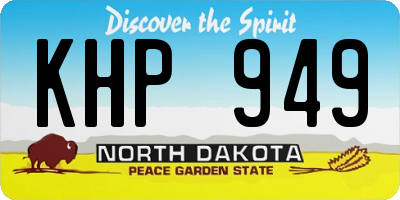 ND license plate KHP949