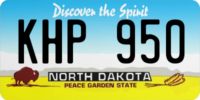 ND license plate KHP950