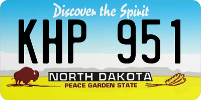 ND license plate KHP951