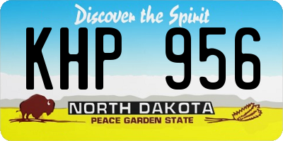ND license plate KHP956