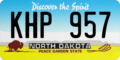 ND license plate KHP957