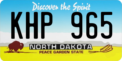 ND license plate KHP965