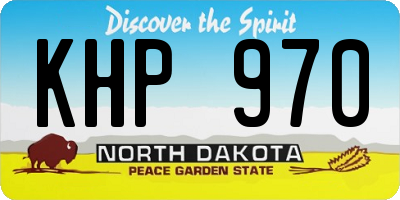 ND license plate KHP970