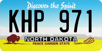 ND license plate KHP971