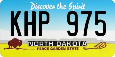 ND license plate KHP975