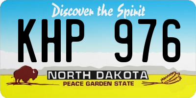 ND license plate KHP976