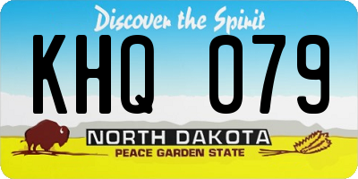 ND license plate KHQ079