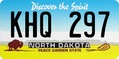 ND license plate KHQ297