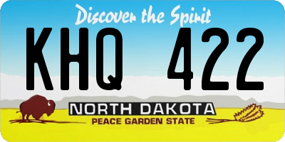 ND license plate KHQ422