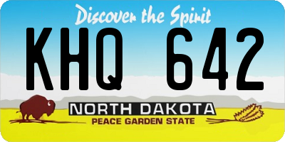 ND license plate KHQ642