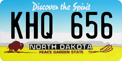 ND license plate KHQ656