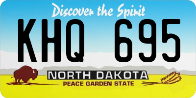 ND license plate KHQ695