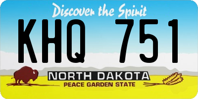 ND license plate KHQ751