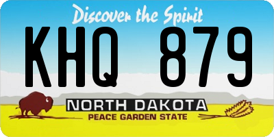 ND license plate KHQ879