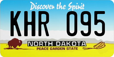 ND license plate KHR095