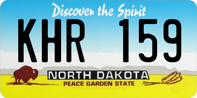 ND license plate KHR159