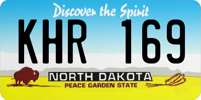 ND license plate KHR169
