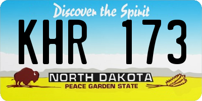 ND license plate KHR173