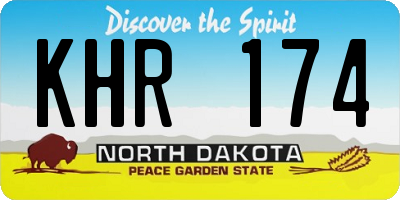 ND license plate KHR174
