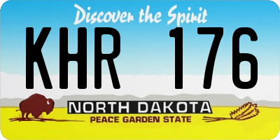 ND license plate KHR176
