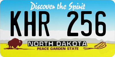 ND license plate KHR256