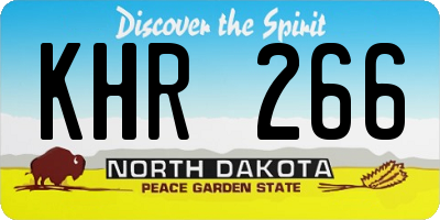 ND license plate KHR266