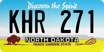 ND license plate KHR271