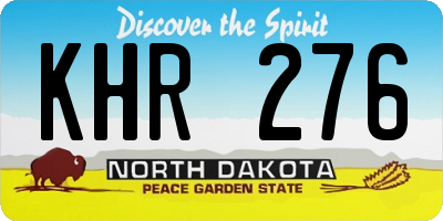 ND license plate KHR276