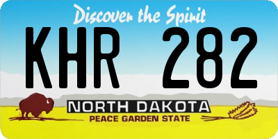 ND license plate KHR282