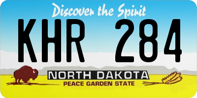 ND license plate KHR284