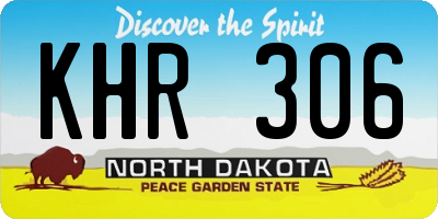 ND license plate KHR306