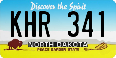 ND license plate KHR341