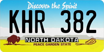ND license plate KHR382