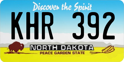 ND license plate KHR392