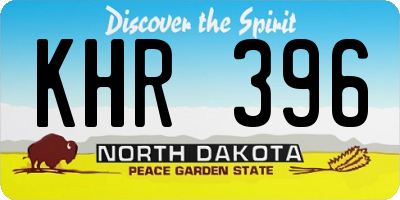 ND license plate KHR396