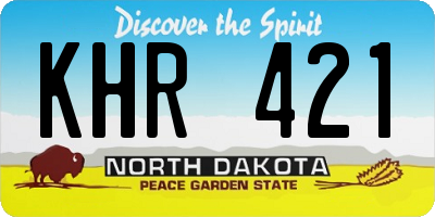 ND license plate KHR421