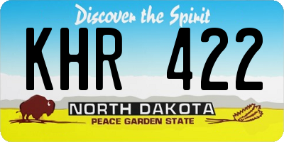 ND license plate KHR422
