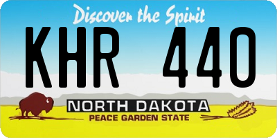 ND license plate KHR440