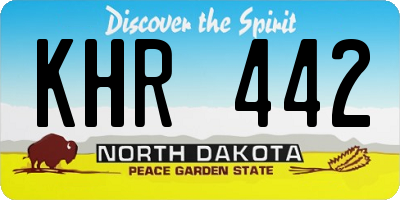 ND license plate KHR442