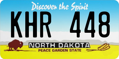 ND license plate KHR448