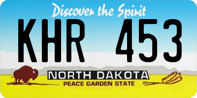 ND license plate KHR453