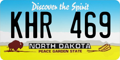 ND license plate KHR469