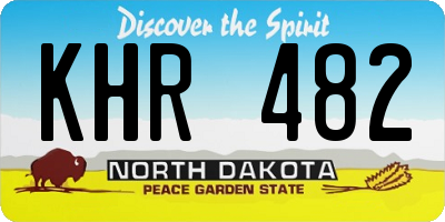 ND license plate KHR482