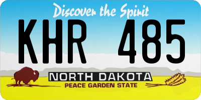 ND license plate KHR485