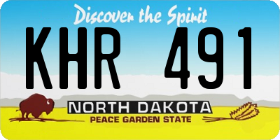 ND license plate KHR491